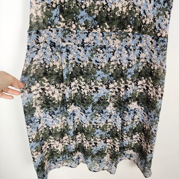 Signature Collection Floral Dress Size 22/24W Flutter Sleeve Art to Wear Office - Picture 5 of 10